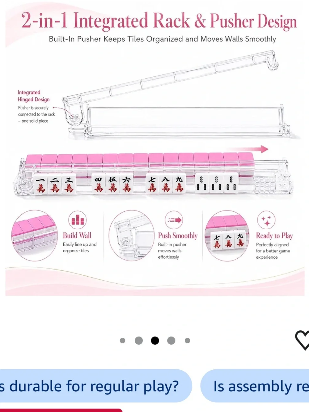 Clear Acrylic Mahjong Tile Racks